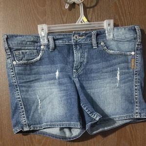 Silver Jean shorts